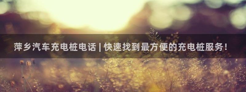 威廉打球：萍乡汽车充电桩电话 | 快速找到最方便的充电桩服务！