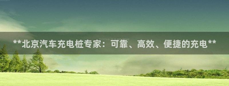 足球威廉希尔初盘还是变盘了：**北京汽车充电桩专家：可靠、高效、便捷的充电**